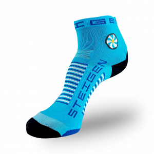 Breezy Blue Running Socks ¼ Length