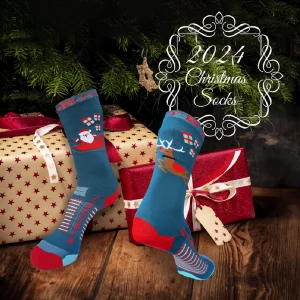 SANTA’S SLEIGH RUNNING SOCKS ¾ LENGTH