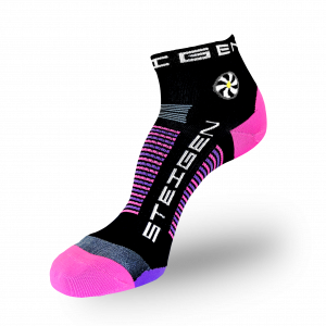 Black Pink Socks ¼ Length