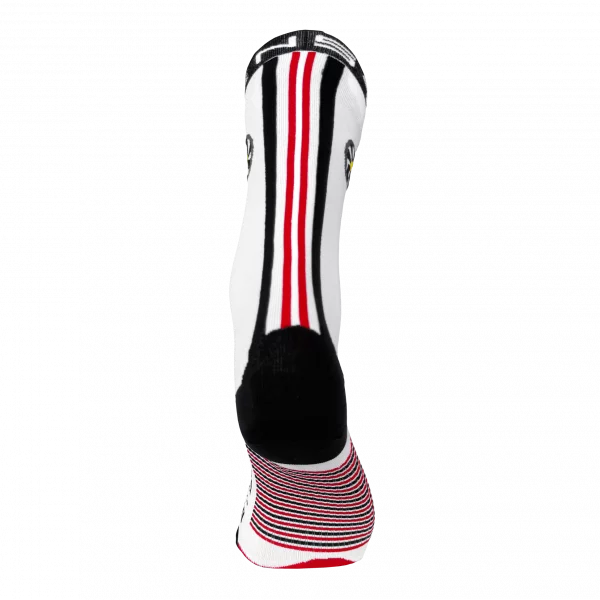Race Stripe White Running Socks ¾ Length - Image 2