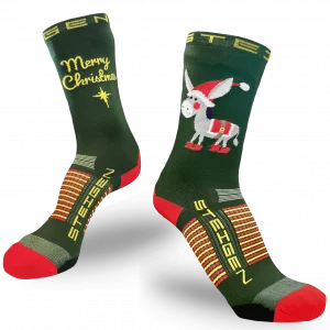 Christmas Donkey Running Socks ¾ Length